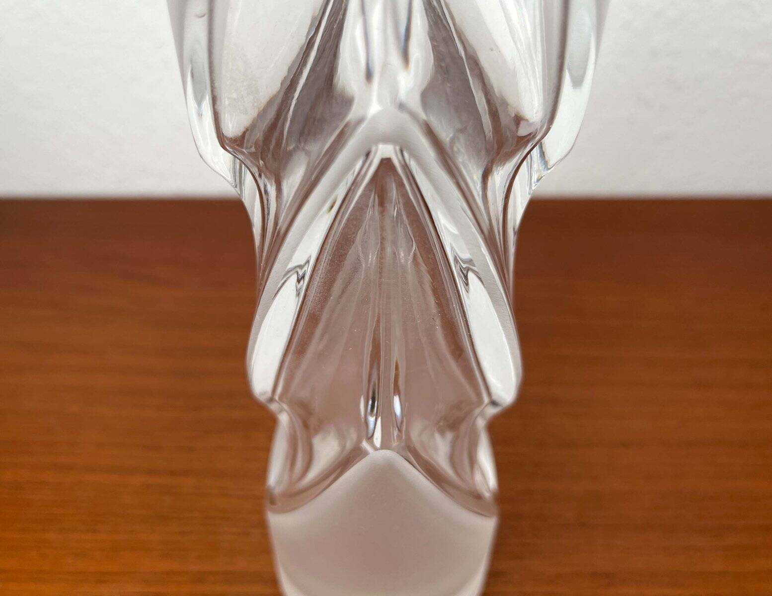 Vintage glass vase from the German Malachit series by Peill & Putzler, 1970s.