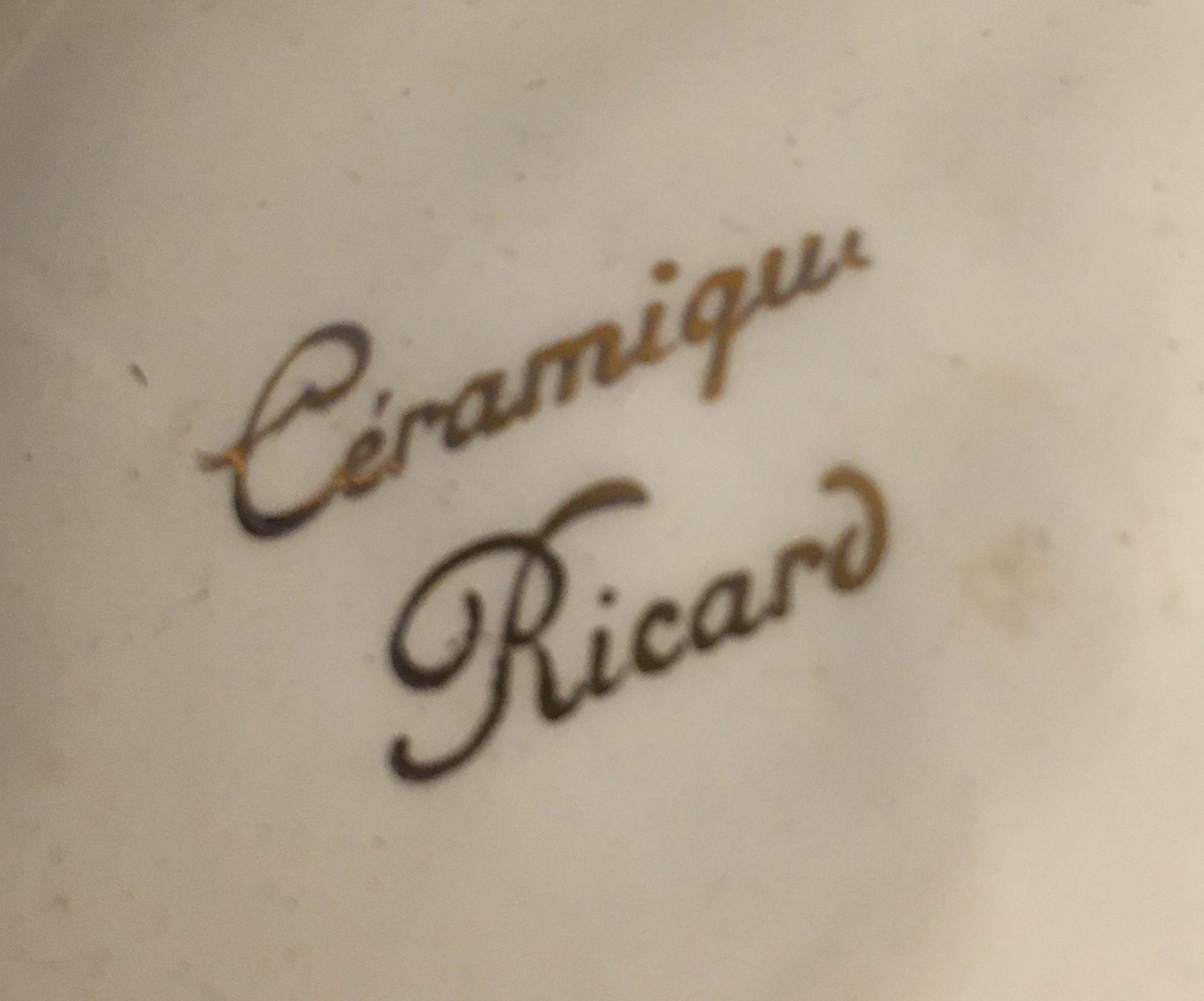 Ashtray "Ricard Anisette" ceramic 21x21cm