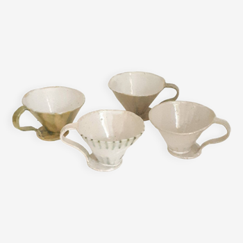 Set of 4 artisan cups