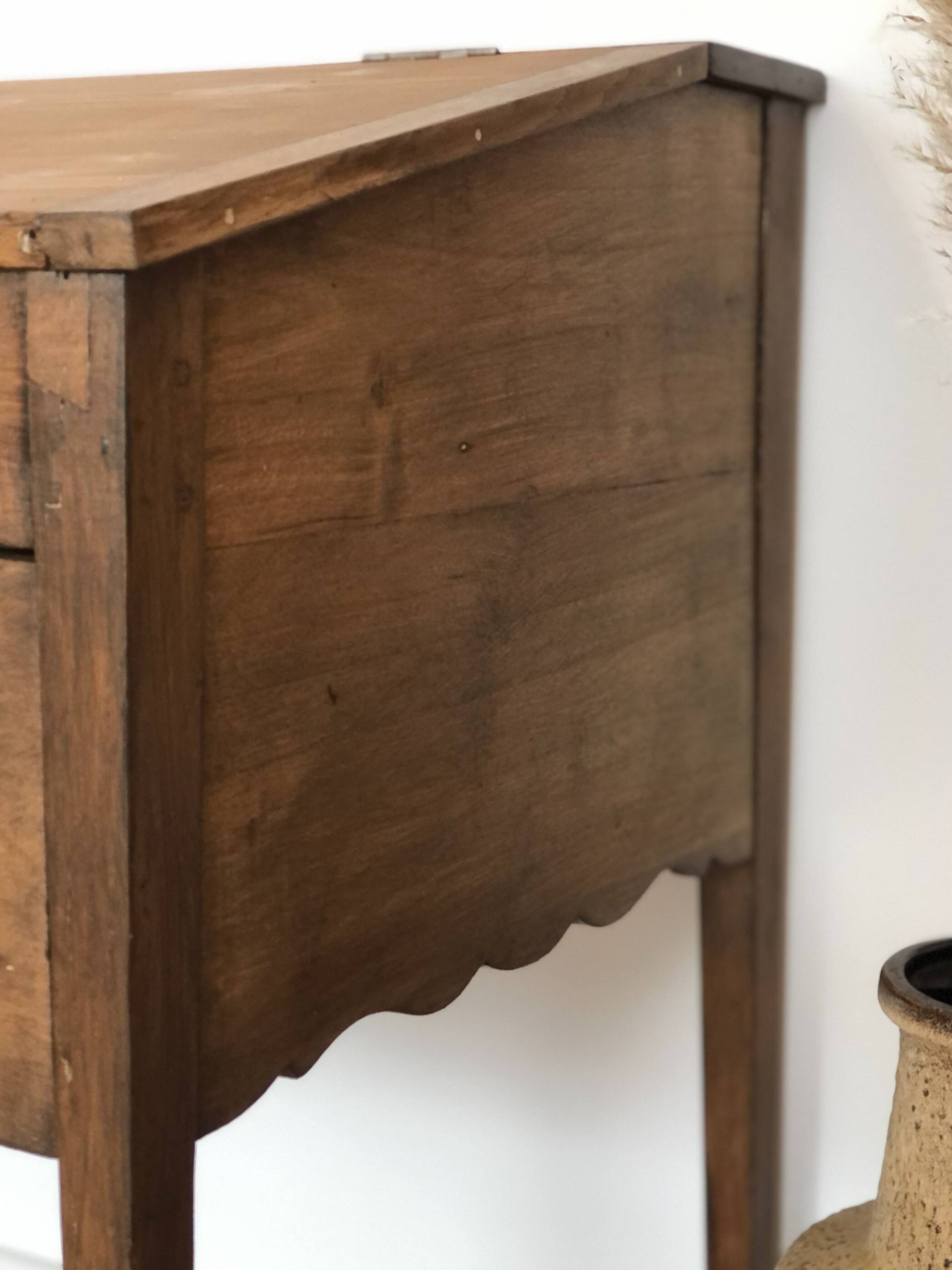 Vintage writing desk in solid pine