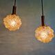 Amber bubble glass pendant (5 available), Helena Tynell, 1970