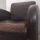 Vintage club armchair in dark brown leather – 1980s-1990s style