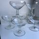 Set of 7 crystal champagne glasses 50s-60s