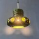 Green ceramic suspension Mid-Century - pendant lamp West Germany