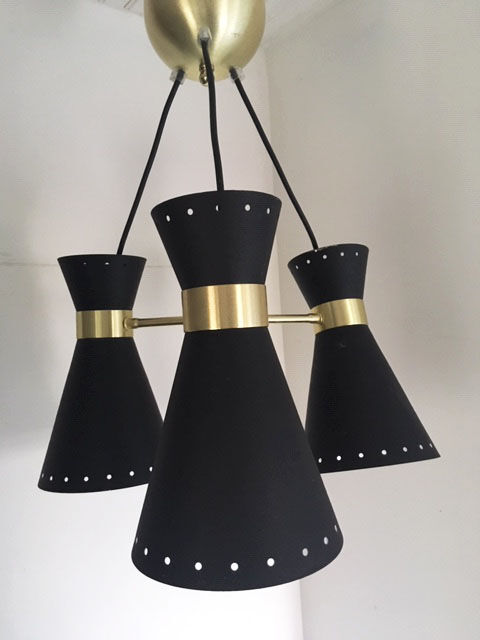 Chandelier in the style of the Italian creations of the 50s