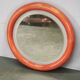Italian Space Age Illuminated Round Wall Mirror, 1970s