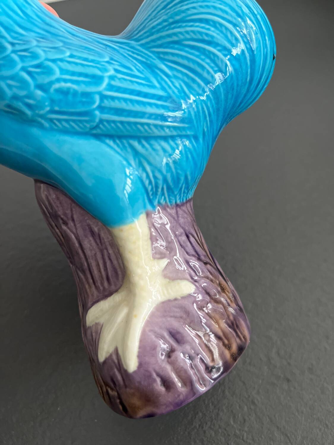 Turquoise porcelain rooster from China