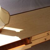 Danish turned wood lamp 1970