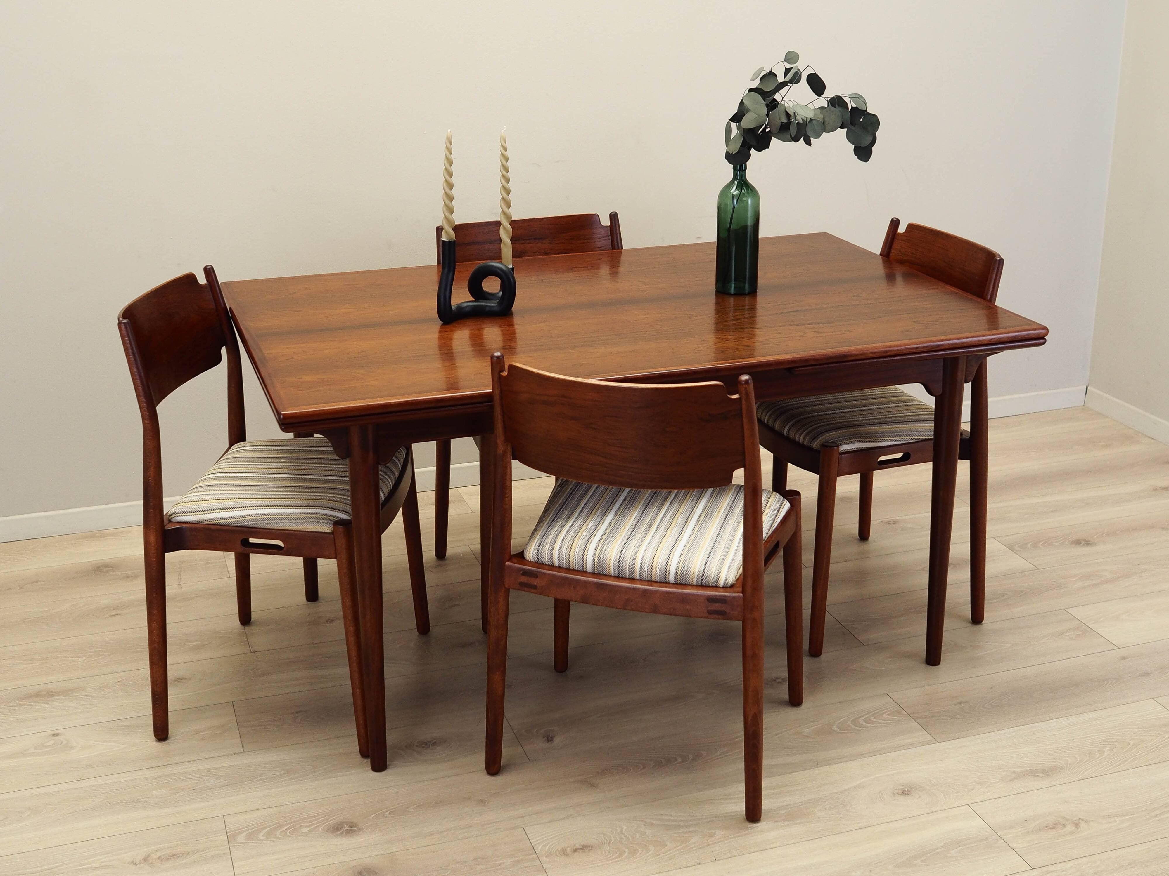 Rosewood table, Danish design, 1970s, manufacturer: Omann Jun, designer: Gu