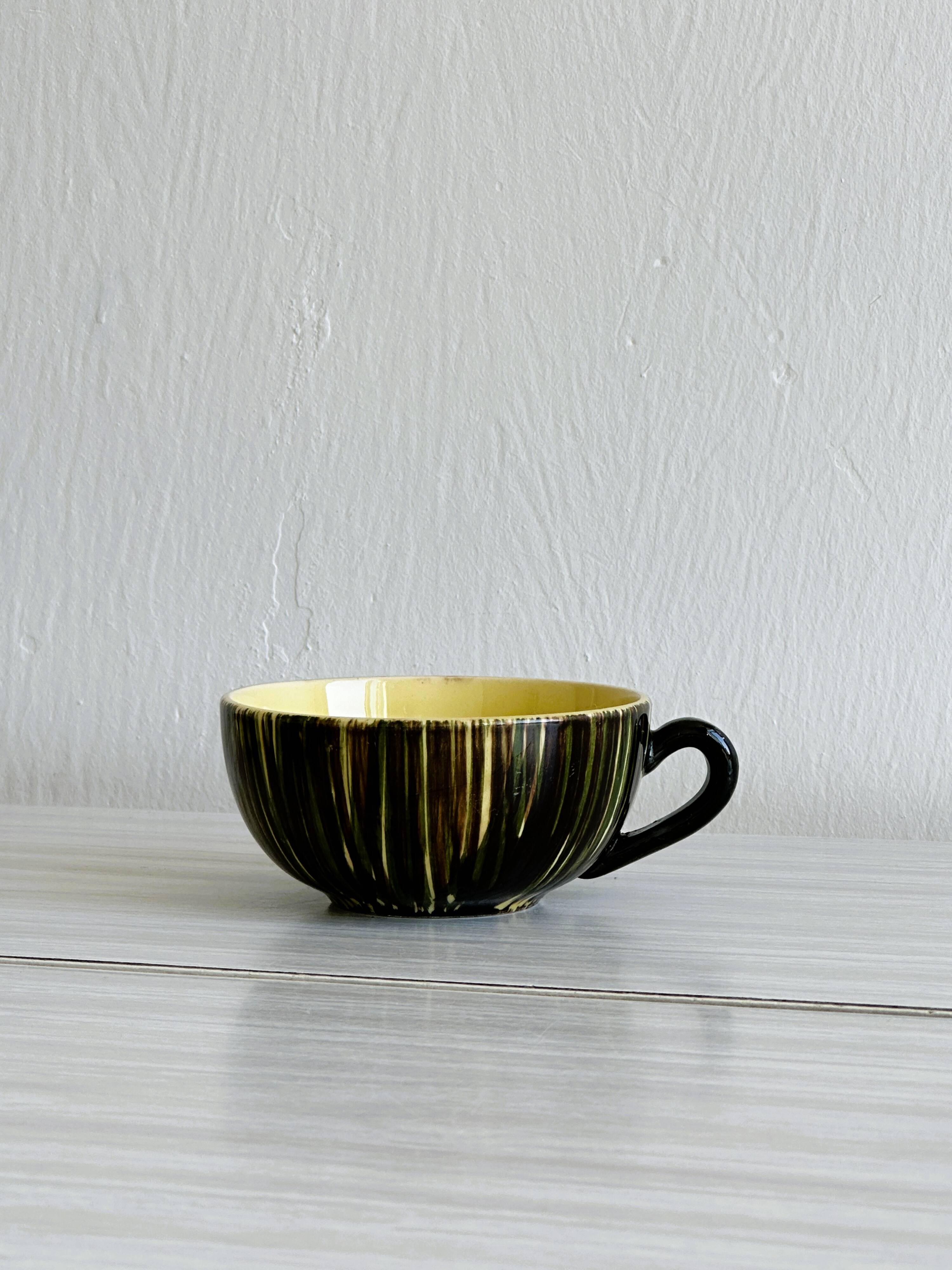 Set of 3 hand painted ceramic mugs Saint Clement