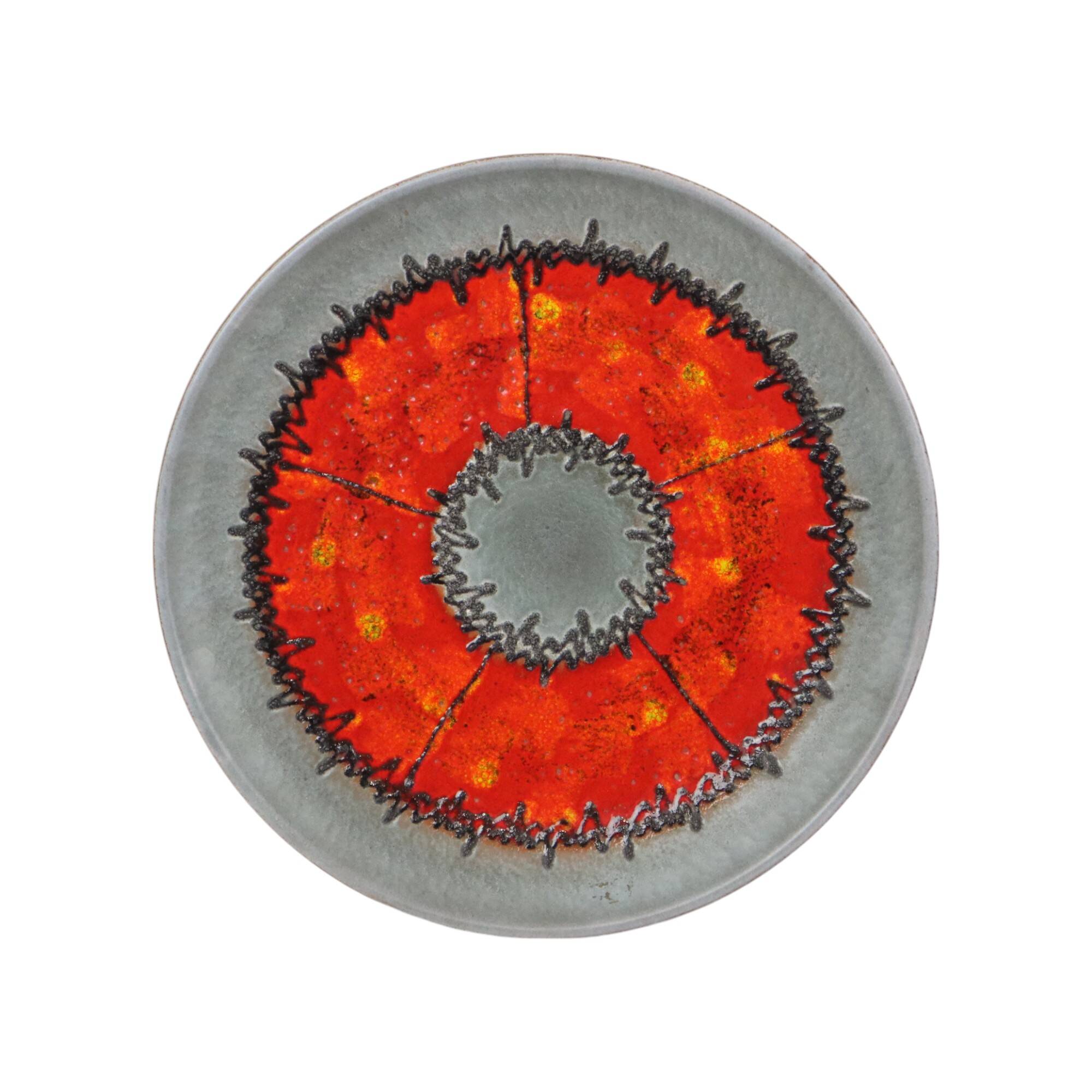 Énorme bol à fruits en lave orange Fat Lava, décoration murale, 41 cm