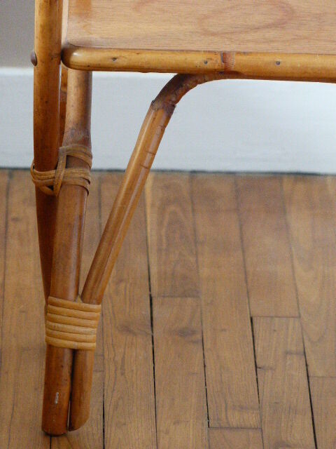 Rattan and bamboo 70's bedside