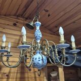 8-lamp ceramic electric chandelier
