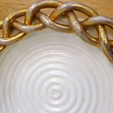 Woven coupe plate 1950s by E. Tessier