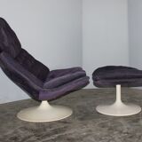 Model F585 armchair and ottoman Set by Geoffrey Harcourt for Artifort
