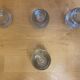 Set of 4 Vintage Ice Cube Shaped Glass Candle Holders #E008