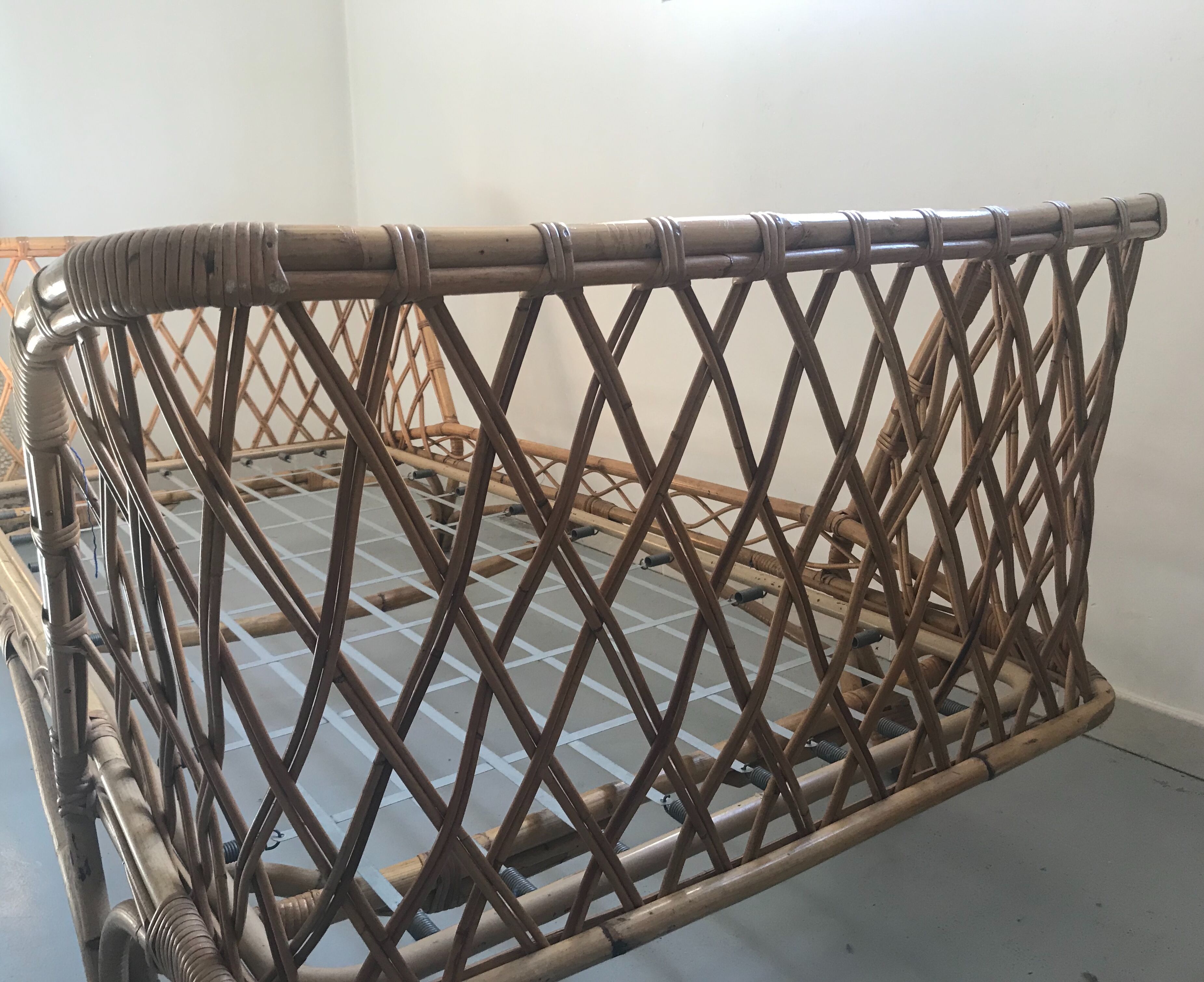 Rattan bed in the 60s
