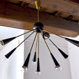 Sputnik 9-armed lustre, Italy, 1960