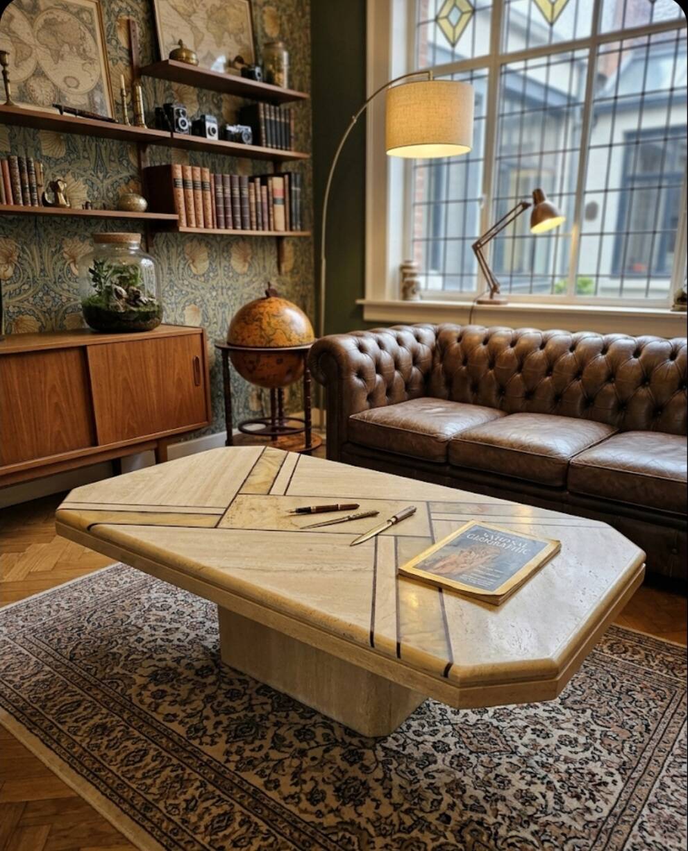 Travertine coffee table from the 70s/80s.