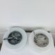 Pair of opaline ball wall lights, vintage half spheres