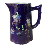 Cobalt blue pitcher Napoleon III enamelled decoration