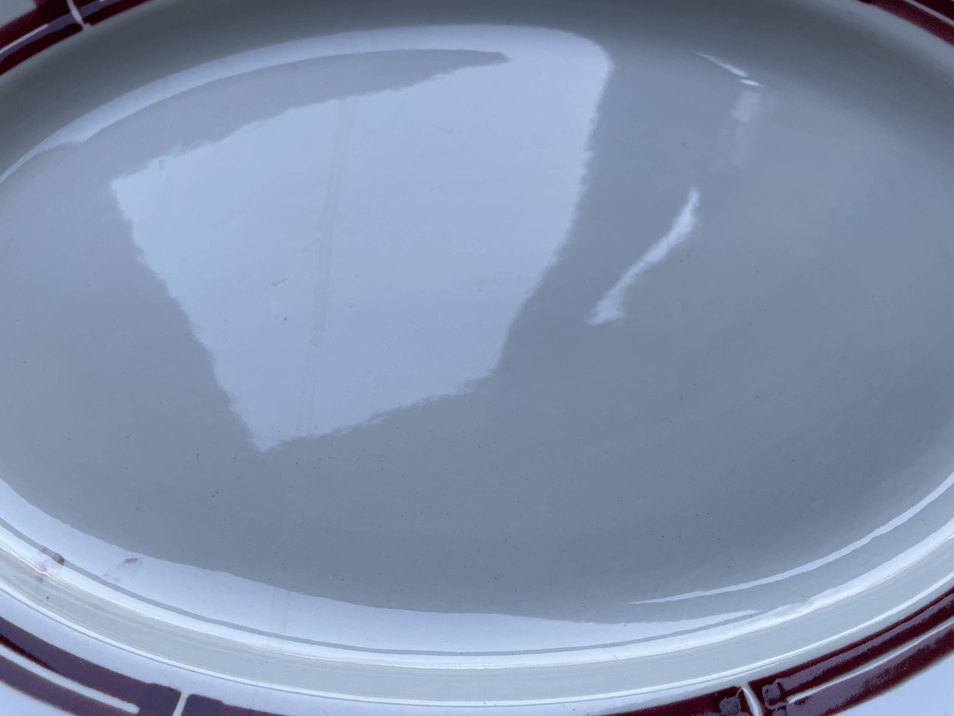 Badonviller ironstone oval dish