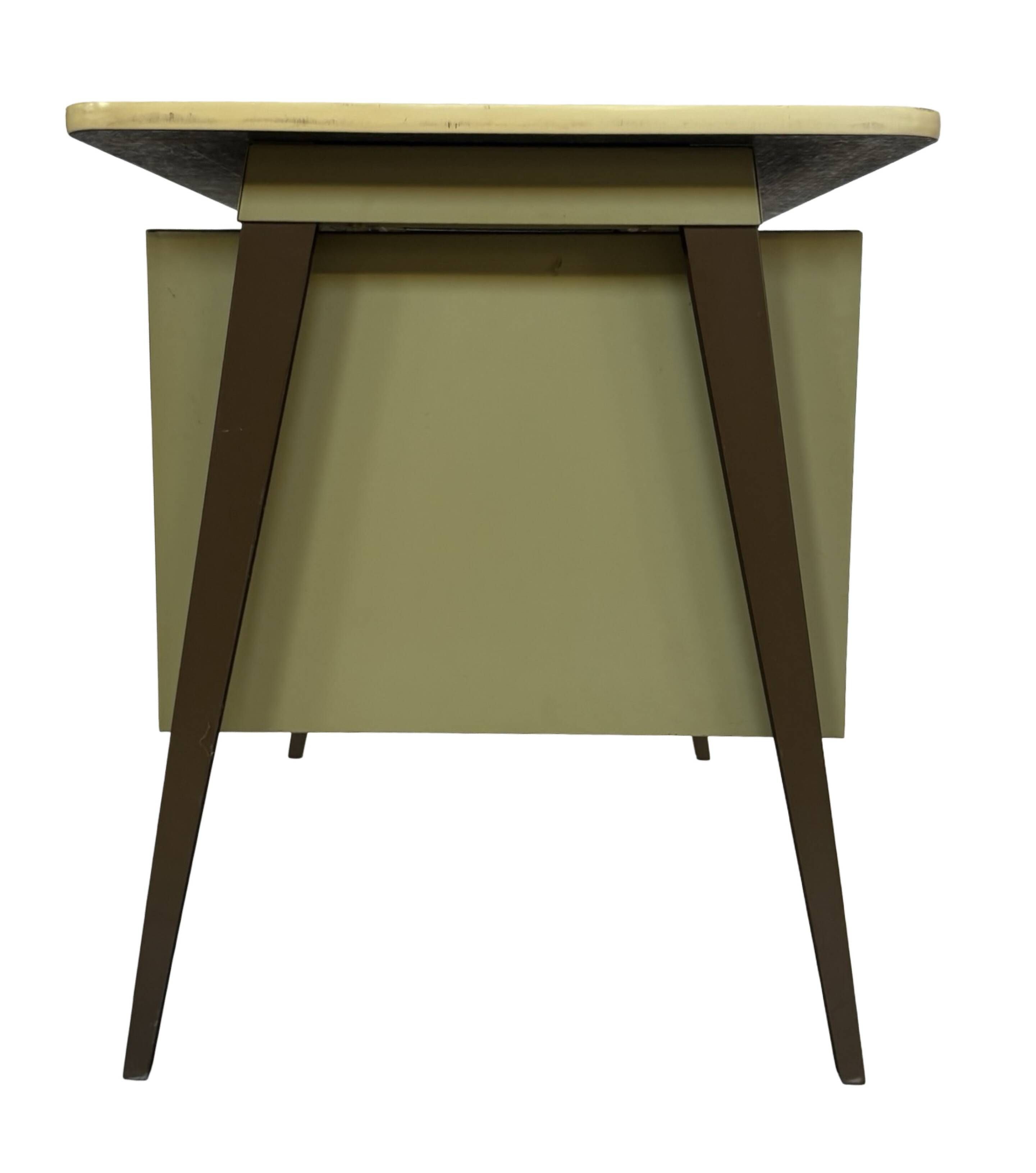 Vintage industrial Drentea Roomsteel desk 1960s metal design