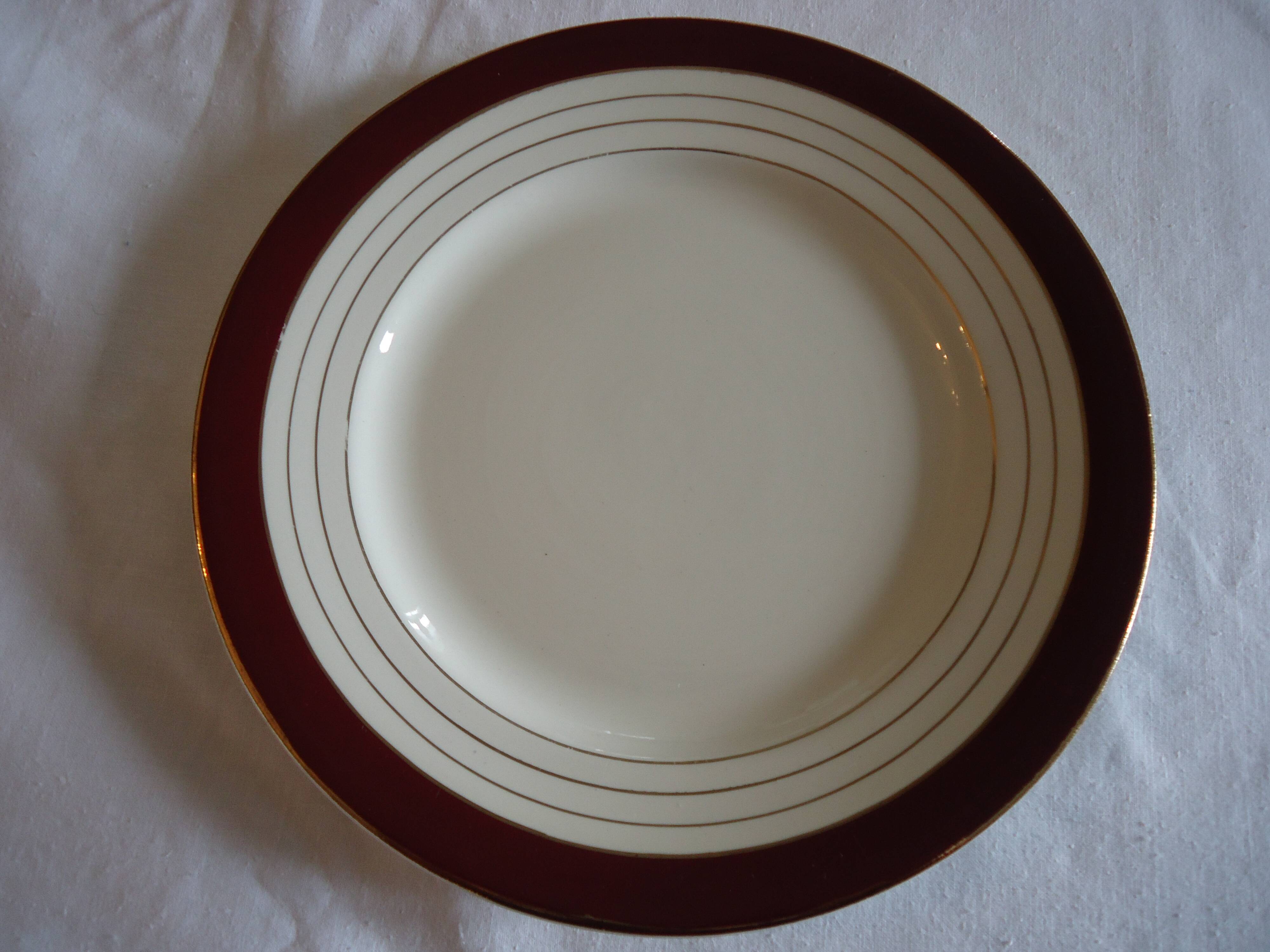 Assiettes plates porcelaine opaque digoin sarreguemines modèle pasteur