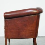 sheepskin leather club armchair