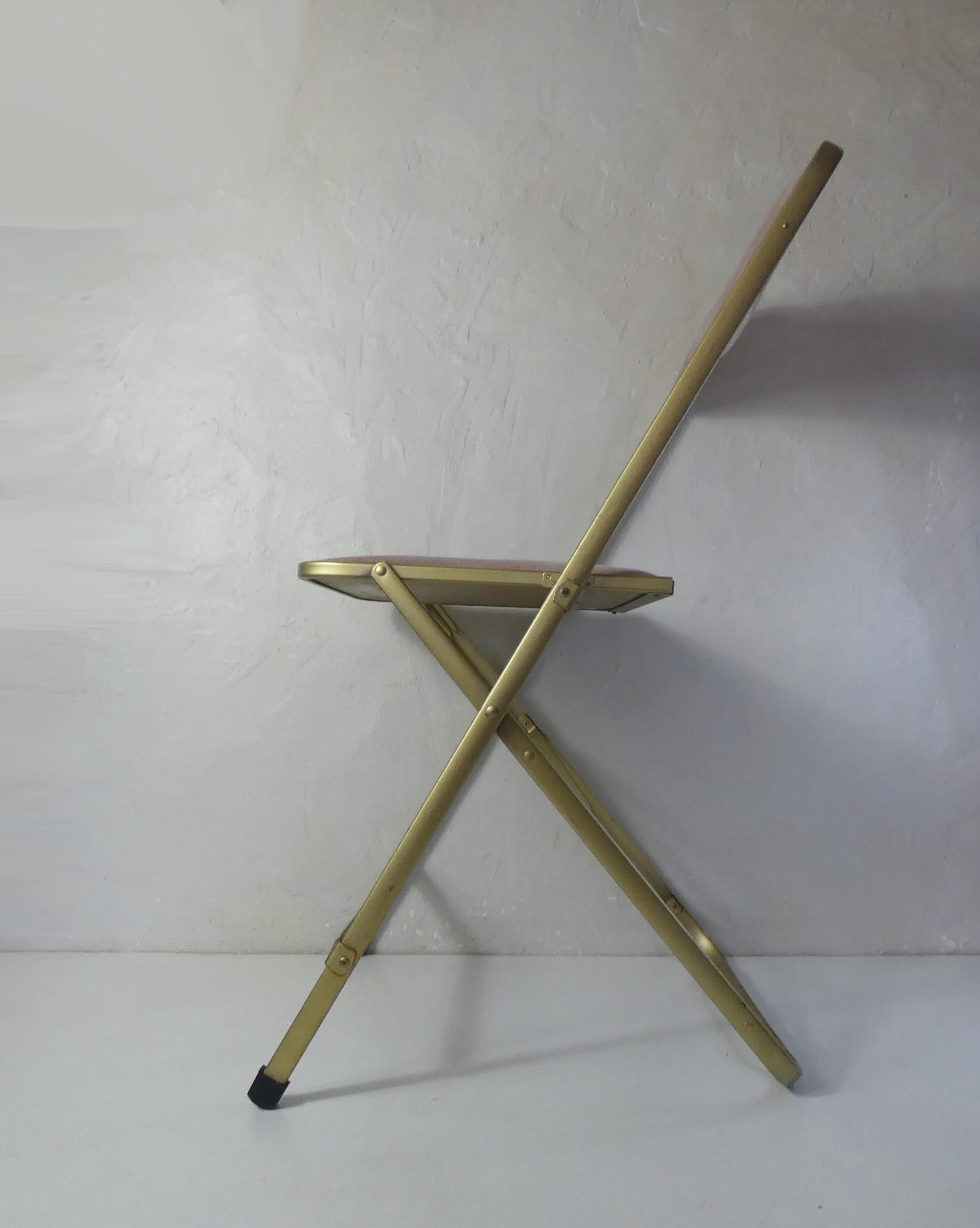 Folding chair chaisor powder pink velvet