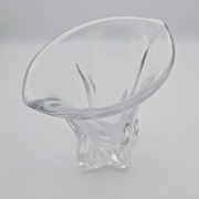 Art Vannes France - Large Sculptural Free-Form Vase - Solid Crystal 1950