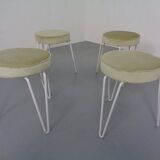 Mid-Century Hairpin Stools, 1960s, Set of 4