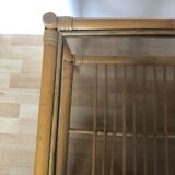 Table basse bambou et verre