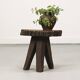 Ancienne table d'appoint primitive Wabi Sabi
