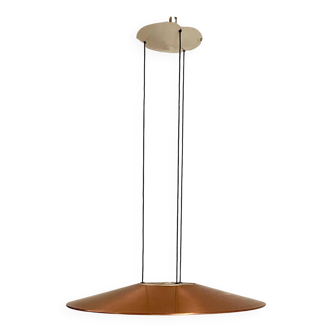 Suspension italienne moderne OVNI en cuivre et Murano, Foscarini 1980