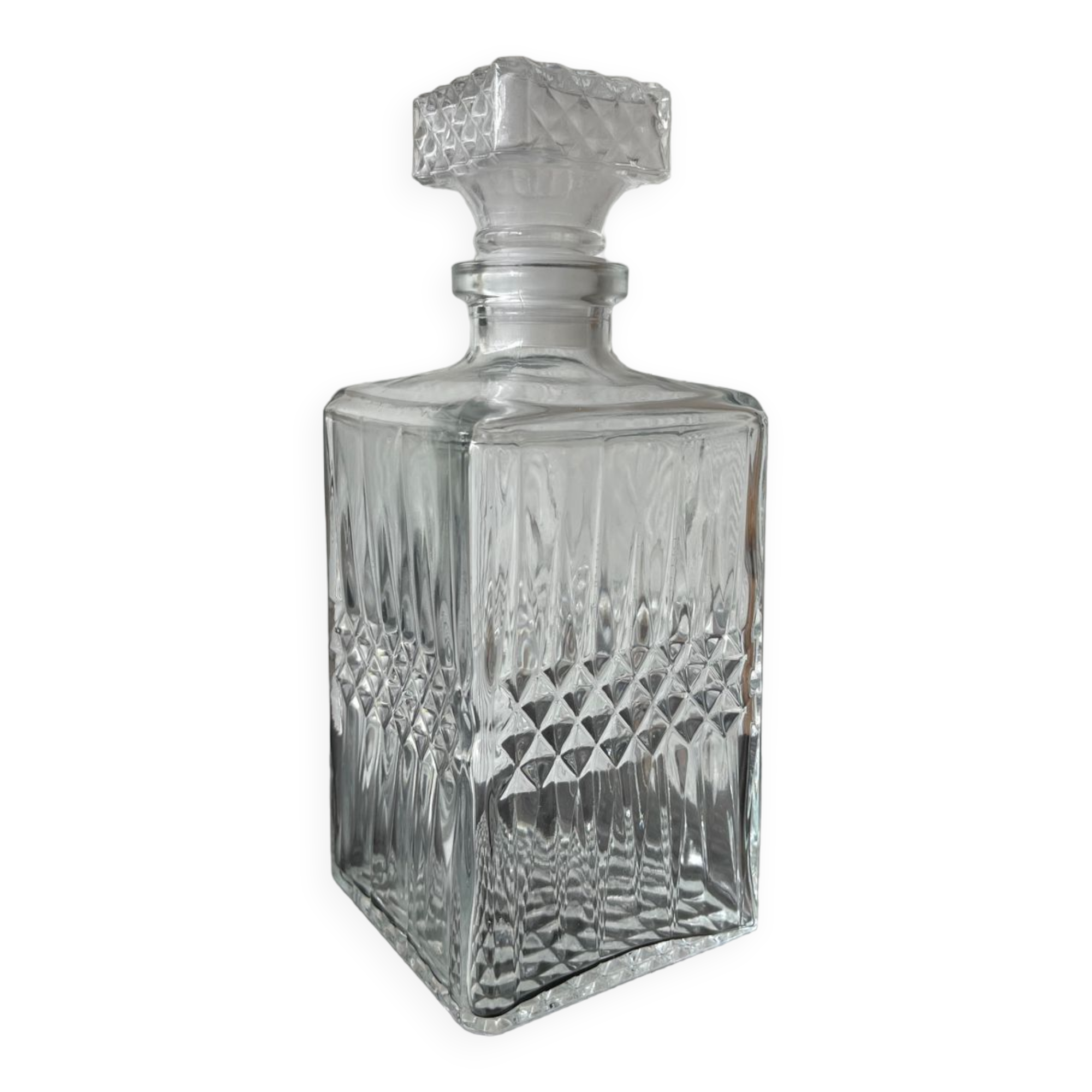 Vintage glass spirits whisky decanter