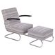 Set of Czech Bauhaus Armchair and Ottoman attributed to W. Gispen for Mücke-Melder, 1930s, Set of 2