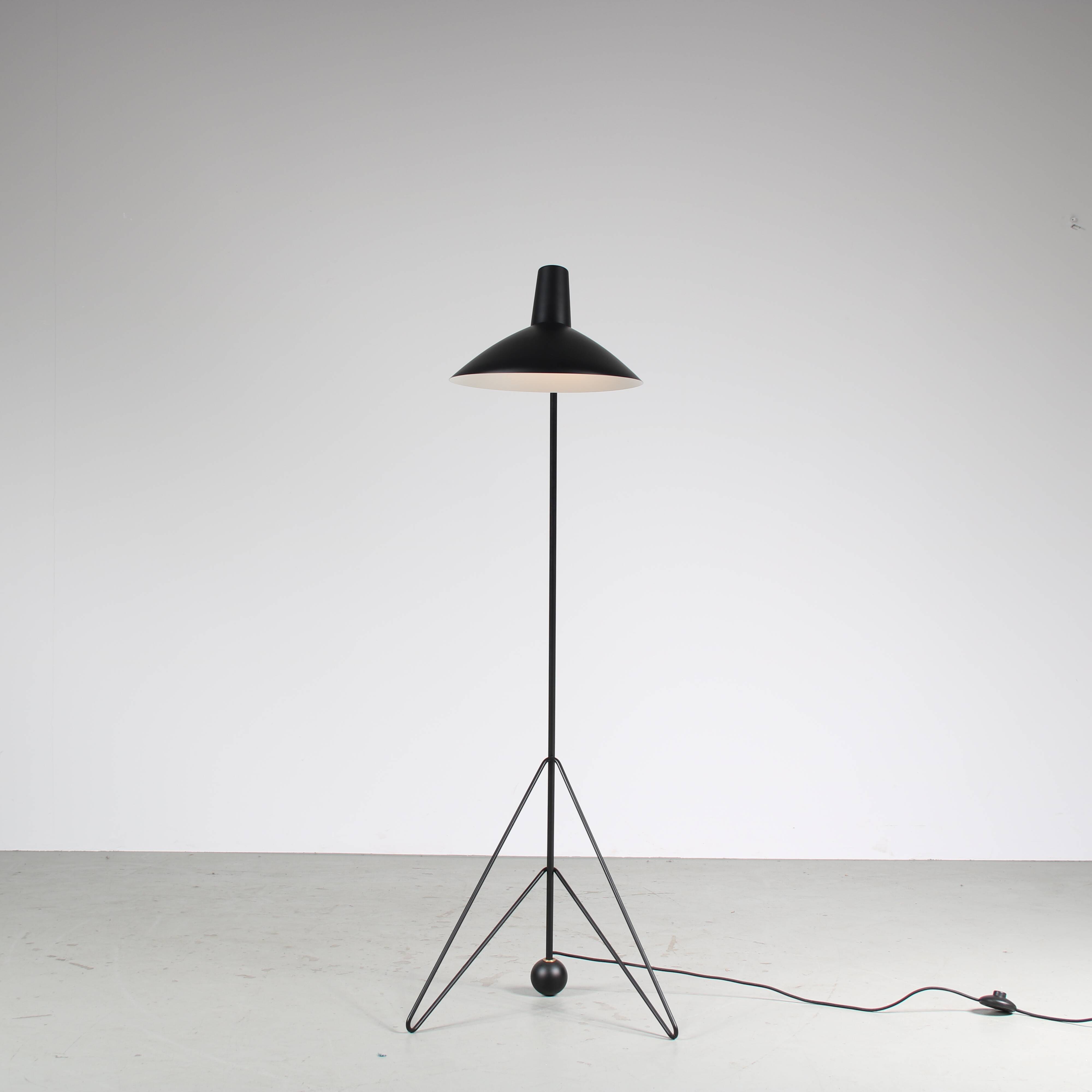 2020s edition of 1950s Floor lamp by Peter Hvidt and Olga Molgaard for & Tradition, Denmark