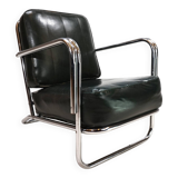 Fauteuil Art Déco en tube d'acier dans le goût de Gilbert Rhode Troy Sunshade, 1930