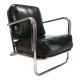Fauteuil Art Déco en tube d'acier dans le goût de Gilbert Rhode Troy Sunshade, 1930
