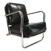 Fauteuil Art Déco en tube d'acier dans le goût de Gilbert Rhode Troy Sunshade, 1930