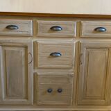 Vintage raw wood sideboard