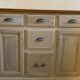 Vintage raw wood sideboard