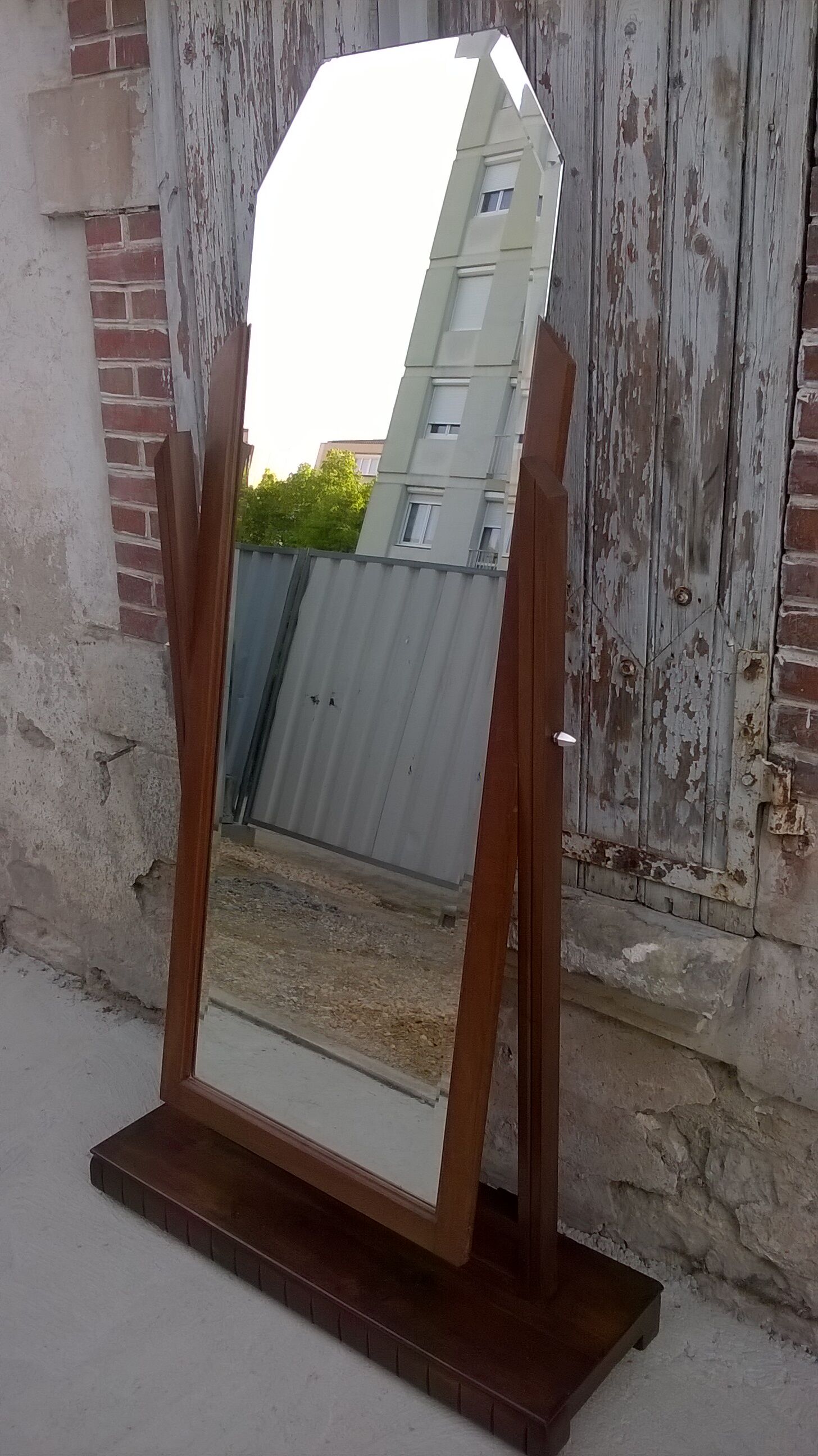Art deco spyched mirror 96x184cm