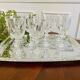 Service de 10 verres à pied en cristal ciselé