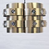 Vintage gold pendant lamp Werner Schou