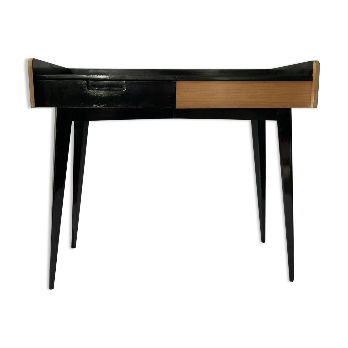 Vintage wooden table mirror circa 1960