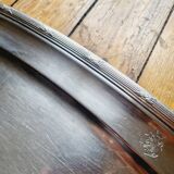 Large oval Christofle tray in silver metal