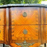 Commode en marqueterie d’époque transition fin du xviii eme siècle