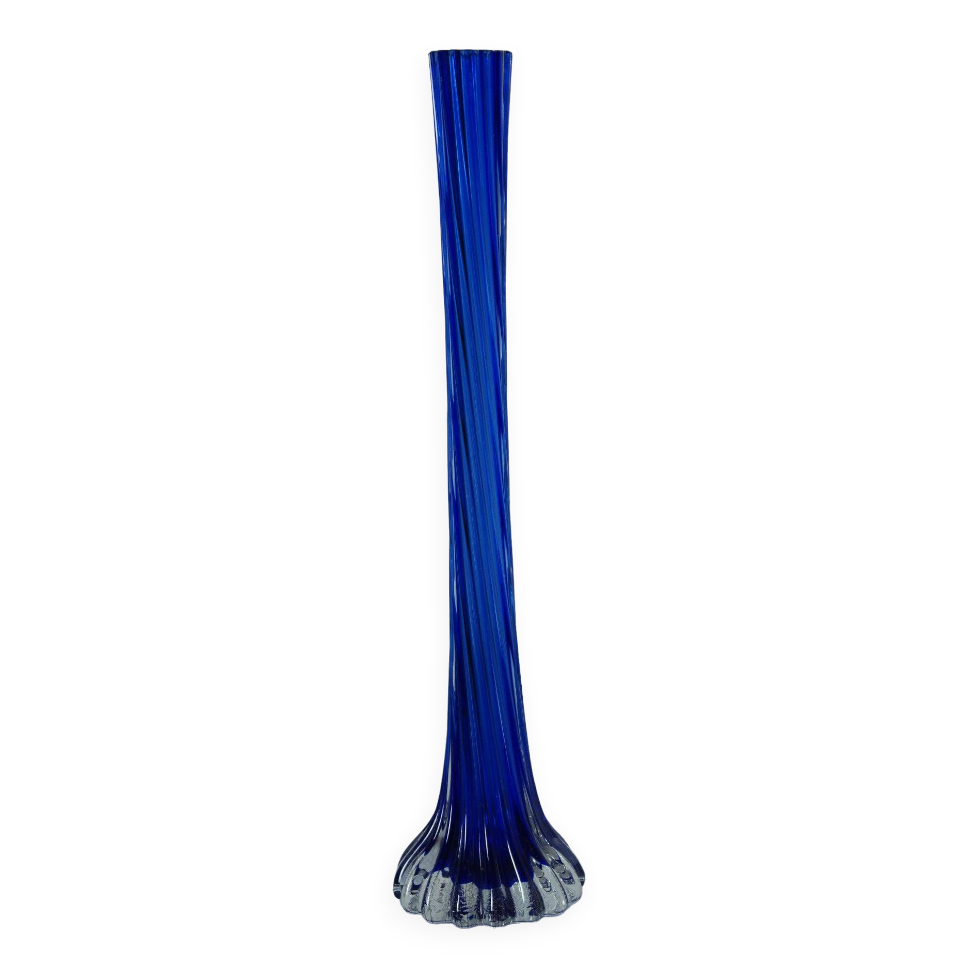 Twisted glass soliflore vase